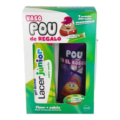 Lacer Junior Kit Infantil | Pasta Menta + Vaso Regalo